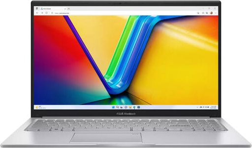 [90NB13Y2-M02290] ASUS Vivobook 15 X1504VAP Laptop, 15.6" FHD IPS 60Hz Display, Intel Core 7 150U, 16GB RAM, 512GB SSD, Intel Graphics, English-Arabic Keyboard, Windows 11 Home, Cool Silver | 90NB13Y2-M02290
