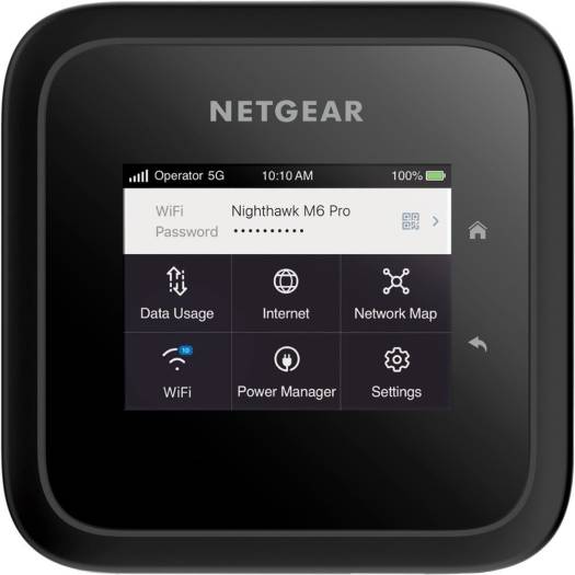NETGEAR Nighthawk M6 Pro 5G mmWave Hotspot & Wi-Fi Router, Up to 3.6Gb/s Wi-Fi, 8Gb/s 5G Throughput, 2000 Sq.ft Coverage | MR6550-100APS
