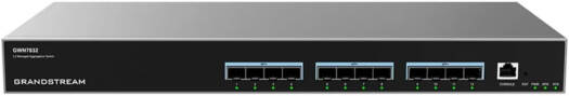 Grandstream GWN7832 Layer 3 Aggregation Managed Switch, 12x 10G SFP+ Fiber Ports, 240Gbps Switching Capacity, IPv4 IPv6 Support, Advanced QoS, VLAN, Cloud Management, Black | GWN7832