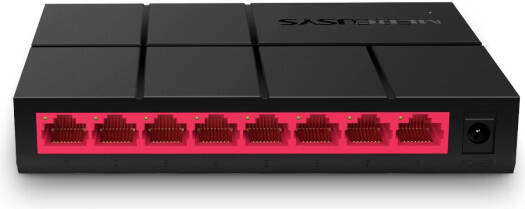 Mercusys MS108G 8-Port Gigabit Desktop Switch, 8x 10/100/1000Mbps RJ45 Ports, 16Gbps Switching Capacity, Auto MDI/MDIX, Green Ethernet, Plug & Play, Fanless Design, Desktop Wall Mount | MS108G