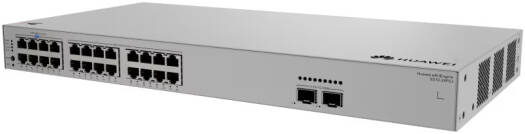 Huawei 24-Port Gigabit Switch with 400W PoE+ (24x 10/100/1000BASE-T) + 2x 2.5G SFP Uplink Ports, Built-in AC Power Network Switch for Enterprise & Surveillance Systems | HW-S210-24P2J