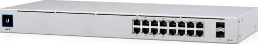 Ubiquiti Networks UniFi 16-Port Gigabit PoE+ Compliant Managed Switch with SFP, 36W PoE Budget, 32 Gb/s Switching Capacity, 1.3" Touch Display, UniFi Controller Managed, White | USW-16-PoE