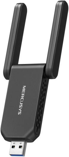 Mercusys MA72XH AX1800 Wi-Fi 6 High-Gain Dual Band USB Adapter, 1201Mbps 5GHz, 574Mbps 2.4GHz, OFDMA, MU-MIMO, 1024-QAM, 2x High-Gain Antennas, USB 3.0, Pre-Loaded Driver, WPA3 | MA72XH