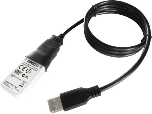 Epson OT-WL06-327 Wireless LAN Dongle, Dual Band 2.4 and 5 GHz, IEEE 802.11n,IEEE 802.11ac,IEEE 802 Data Link Protocol, Black | C32C891327