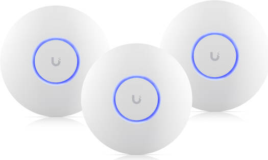 Ubiquiti Networks UniFi U6+ Dual-Band Wi-Fi 6 Access Point, Wi-Fi 6 Standard, Up 2402Mbps , WPA3, 300+ clients, Ceiling/Wall Mount Kit, 3 Packs, White | U6-PLUS-3