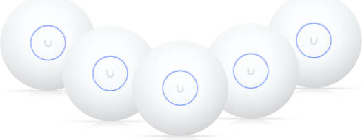 Ubiquiti U7 Long-Range Access Point, Up to WiFi 7 Standard, 5 Spatial Streams, 300+ Max Client Count, Up to 4.3 Gbps Data Rates, 2.5 GbE Uplink, 5 Pack, White | U7-LR-5