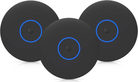 Ubiquiti U7 Pro XGS Access Point, Wi-Fi 7, 6GHz, 8 Data Streams, Powered By PoE++, Hotspot 2.0, Zero-Wait DFS, Internal Antenna, 1x 10GbE PoE+ RJ45 Port Interface, 3 Pack, Black | U7-Pro-XGS-B-3