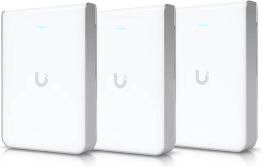 Ubiquiti U7 Pro Wall Access Point, WiFi 7 with 6 GHz Support, 6 Spatial Streams, Up to 5.7 Gbps Max Data Rate, 2 x 2 (DL/UL MU-MIMO) Feature, 3 Pack, White | U7-Pro-Wall-3