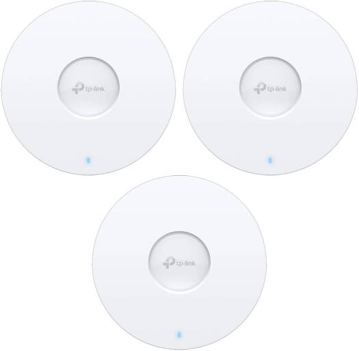 TP-Link AX1800 Ceiling Mount WiFi 6 Access Point, 1x Gigabit Ethernet (RJ-45) Port, Internal Omni Antenna, 5 GHz Up to 1201 Mbps & 2.4 GHz Up to 574 Mbps, Triple Pack, White | EAP613-3Pack