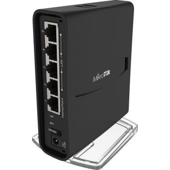 MikroTik hAP ac2 RBD52G-5HacD2HnD-TC Dual-Concurrent 2.4/5GHz Access Point, 10/100/1000 Ethernet 5 Gigabit Gigabit Port, 802.11a/b/g/n/ac, Black | RBD52G-5HacD2HnD-TC
