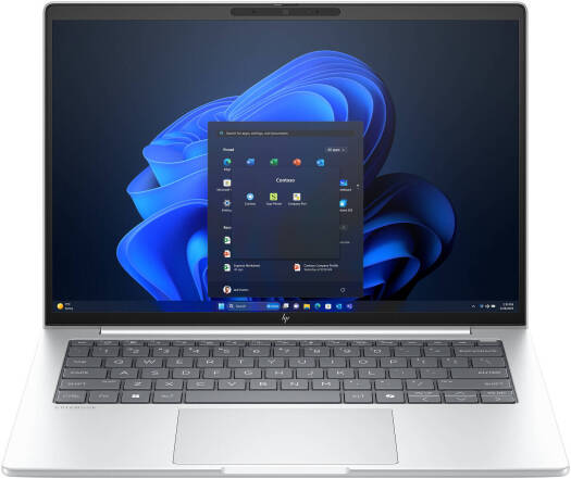 HP EliteBook 8 G1i AI Laptop, 14" WUXGA IPD Display, Intel Core Ultra 5 225U, 16GB RAM, 512GB SSD, Intel Graphics, English-Arabic Keyboard, Windows 11 Pro, Glacier Silver | D01XVET