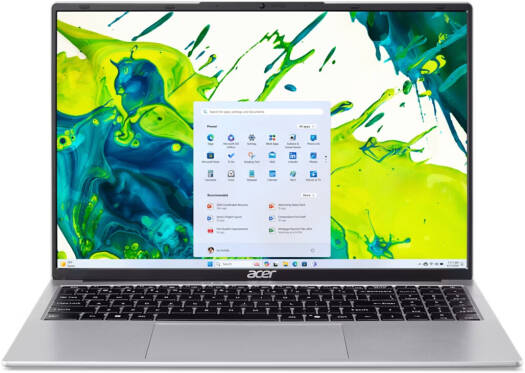 Acer Aspire Lite AL16-54P-52DK Laptop, 16" WUXGA IPS Display, Intel Core i5-1334U Processor, 16GB RAM, 512GB SSD, Intel UHD Graphics, English/Arabic Keyboard, Windows 11, Silver | NX.D73EM.001