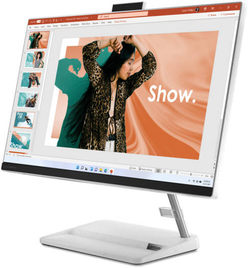 Lenovo IdeaCentre AIO 3 24IAP7 Desktop, 24" FHD IPS Display, Intel Corei7-13620, 8GB RAM, 512GB SSD, Integrated Intel UHD Graphics, Wireless White ENG-ARB KB + Mouse, No OS, White | F0GH00U3AX