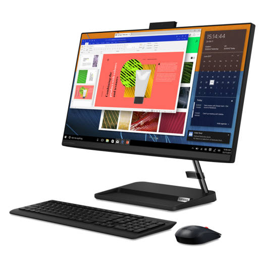 Lenovo IdeaCentre AIO 3 24ITL6 23.8" FHD Non Touch PC, 11th Gen Intel Core i7-1165G7 2.8 Ghz, 8GB DDR4 RAM, 1TB HDD, Intel Iris Xe, Wireless Keyboard + Mouse, No OS, Black | F0G00109AX
