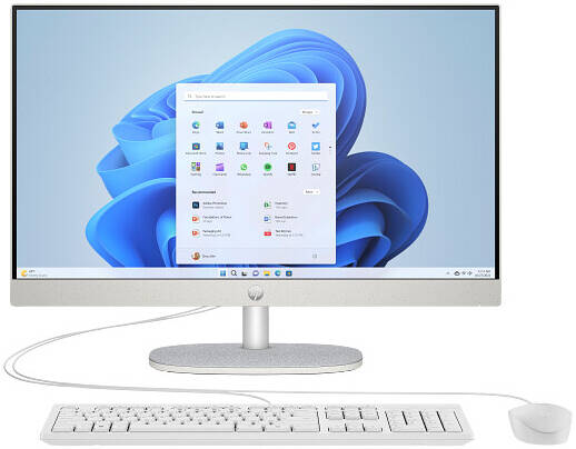 HP All-in-One 24-cr1078nh Desktop Computer, 23.8" Display, Intel® Core™ Ultra 7 155U, 16GB DDR5-5600, 512GB SSD, Integrated Graphics, English Keyboard & Mouse, No OS, White | D18WKEA