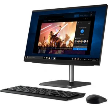 Lenovo All In One V30a-24 Desktop Computer, 23.8 Inches Non-Touch, 10th Gen Intel Core i5-10210U, 4GB DDR4 RAM, 1TB HDD, No OS, Eng Keyboard, Black | 11LA0036UM