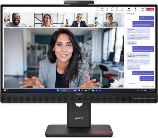 Lenovo ThinkVision T27QD-4V Monitor, 27" IPS Display, QHD Resolution, 120Hz Refresh Rate, 4ms (Extreme Mode) Response Time, Integrated Webcam, 2x Built-In 5W Speakers | T27QD-4V