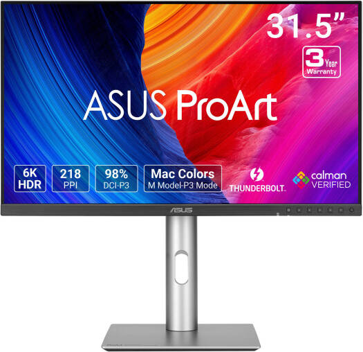 ASUS ProArt PA32QCV Professional Monitor, 32" IPS Display, 6K Resolution, 60Hz Refresh Rate, 5ms (GtG) Response Time, Trace Free Technology, Adaptive-Sync | 90LM0BD0-B01K71