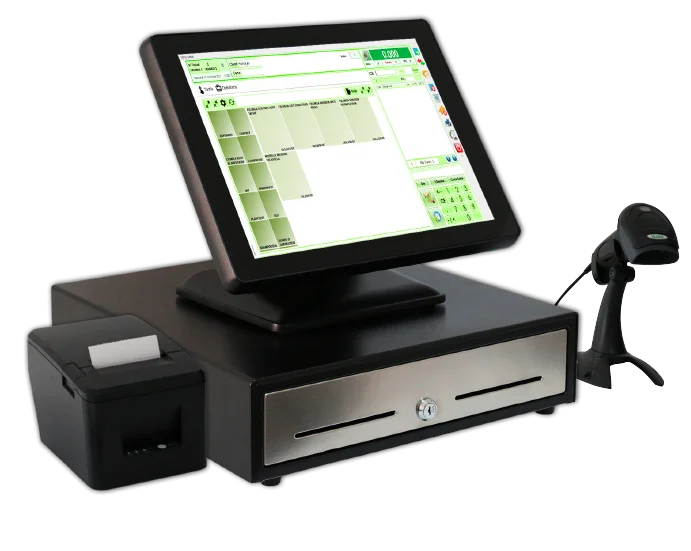 POS Elite pentium 4Go de Ram, 128Go SSD Disque dur Ecran 15.6" tactile, Imprimante thermique lecteur code à barre, Tiroir de caisse, logiciel de gestion