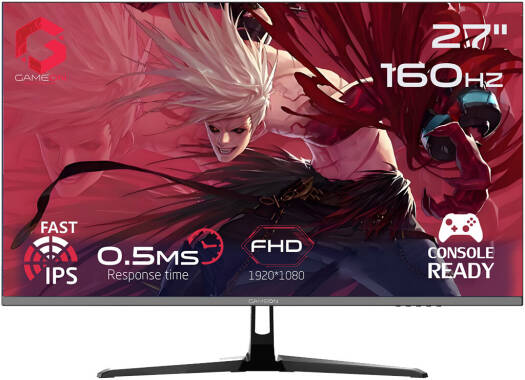 GAMEON Essential Series Gaming Monitor, 27" IPS Display, FHD Resolution, 160Hz Refresh Rate, 0.5ms (MPRT) Response Time, AMD FreeSync Technology, Black | GOES27FHD160IPS