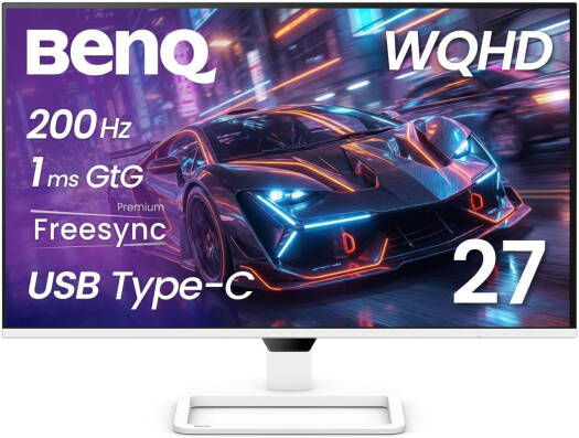 BenQ EW270Q Monitor, 27" IPS Display, QHD Resolution, 200Hz Refresh Rate, 1ms (GtG) Response Time, AMD FreeSync Premium, 1.07 Billion Display Colors, White | EW270Q