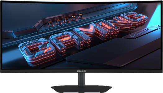GIGABYTE GS34WQCA Curve Gaming Monitor, 34" VA Display, WQHD Resolution, 1500R Curvature, 120Hz Refresh Rate, 1ms (MPRT) Response Time, AMD FreeSync Premium Technology | GS34WQCA
