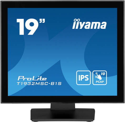 iiyama ProLite T1932MSC-B1S Touchscreen Monitor, 19" IPS Display, 10 Point Multi Touch, 1280 x 1024 Resolution, HDMI DisplayPort VGA, IP54 Protection | T1932MSC-B1S