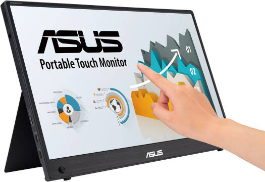 ASUS ZenScreen Touch MB16AMTR Portable Monitor, 15.6" IPS Touch Display, FHD Resolution, 60Hz Refresh Rate, 5ms (GtG) Response Time, 10-Point Projective Capacitive Touch | 90LM04S0-B02170