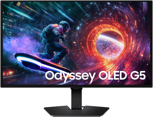 SAMSUNG Odyssey G5 G50SF Gaming Monitor, 27" QD-OLED Display, QHD Resolution, 180Hz Refresh Rate, 0.03 (GtG) Response Time, AMD FreeSync & G-Sync Compatible, Black | LS27FG502SMXUE
