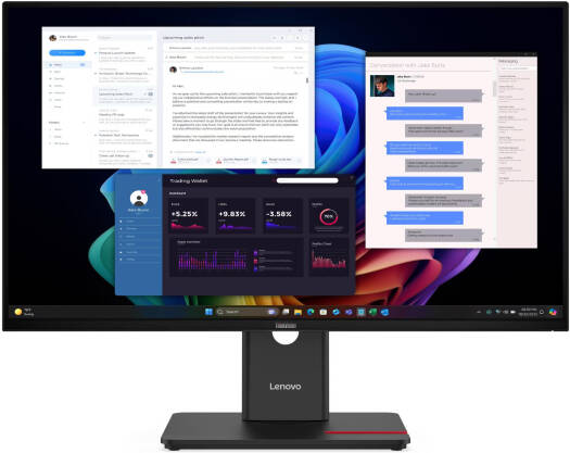 Lenovo ThinkVision T27UD-40 Monitor, 27" IPS Display, 4K UHD Resolution, 60Hz Refresh Rate, 4ms (GtG Extreme Mode) Response Time, 1.07 Billion Color Support, Black | 64AFGAR2US / 64AFGAT2UK
