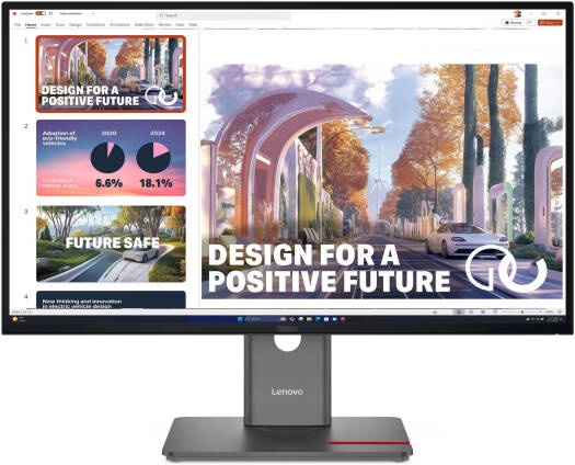 Lenovo ThinkVision P27QD-40 Monitor, 27" IPS Display, QHD Resolution, 120Hz Refresh Rate, 4ms (GtG Extreme) Response Time, 1.07 Billions Color Support, Raven Black | 64B3GAT2UK