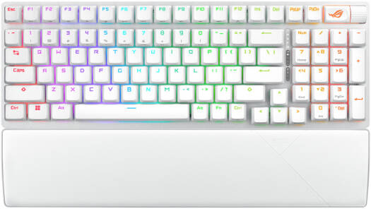 ASUS ROG X901 Strix Scope II 96% Gaming Keyboard, NX Snow Switches, Hot-Swappable, ROG Omni Receiver, UV-Coated ABS keycaps, Tri-Mode Connection, English - Arabic Layout, White | 90MP037A-BKCA10
