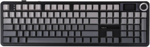 AULA F108 PRO Wireless Mechanical Keyboard with Screen & Knob, Full Size Keyboard with 8000mAh Battery, Side Printed PBT Keycaps, RGB Backlit Hot Swappable | Pre-lubed Nimbus V3 Switches