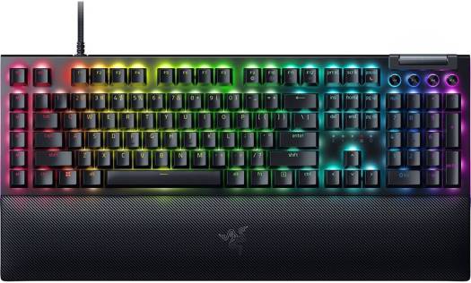 Razer BlackWidow V4 Mechanical Gaming Keyboard, Razer Green Switches, Wired Connectivity, Multi-Function Roller, 6 Macro Keys, Doubleshot ABD Keys, English Layout, Black | RZ03-04690100-R3M1