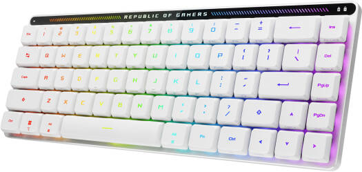 ASUS ROG Falchion RX Low Profile 65% Wireless Gaming Keyboard, Pre-lubed ROG RX Red Optical Switches, Integrated Silicone Foam, ABS Keycaps, AR layout, White | 90MP03EC-BKCA10 / 90MP03EC-BKUA10