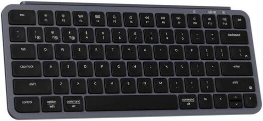Keychron B1 Pro Ultra-Slim Keyboard, Wireless Bluetooth 5.2, 2.4 GHz, 1000 Hz Polling Rate, English - Arabic Layout, Space Gray | B1P-K1-AR