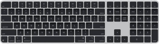 Apple Magic Keyboard, Touch ID and Numeric Keypad, Wireless and Rechargeable, USB-C, Black Keys, Pairs Automatically with Mac, MXK83LL/A / APMXK83LLA