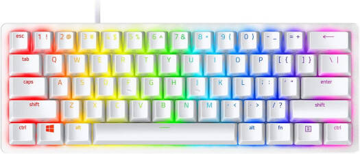 Razer Huntsman Mini 60% Gaming Keyboard, Linear Red Optical Switches, Chroma RGB Lighting, PBT Keycaps, Mercury White | RZ03-03390400-R3M1 / RZ03-03393400-R3U1