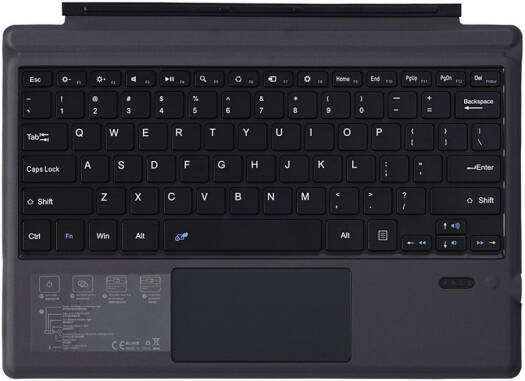 Generic 1089A Surface Pro Bluetooth Keyboard with Touchpad, Magnetic Wireless Keyboard Cover for Surface Pro 3/4/5/6/7, Rechargeable Slim Design, Black | 1089A