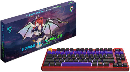 MSI Forge TKL Wireless MLG Edition Mechanical Keyboard, Mechanical Linear Switch, Full Keys Anti-Ghosting, 2.4 GHz / BT / USB 2.0, Full Keys Anti-Ghosting, English Layout | FORGE-TKL-WIRELESS