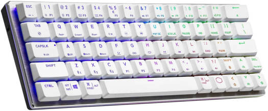 Cooler Master SK622 Wireless Mechanical Gaming Keyboard, Blue Mechanical Switch, 125Hz Polling Rate, On-The-Fly System, English Layout, 4000mAh Battery, Bluetooth 4.0, Silver White | SK-622-GKTL1-US
