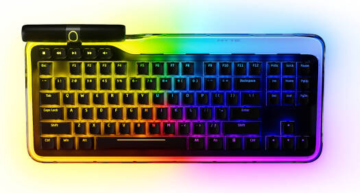 HYTE Keeb TKL Wired RGB Mechanical Keyboard, HYTE Fluffy Lavender Linear Switch, How-Swappable, Soft Matte Silicone Case Damping, IXPE Sheet + Poron PCB Foam | KB-HYTEKEEB