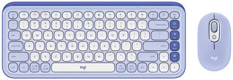 Logitech POP Keys ICON Combo, Compact TKL Bluetooth Keyboard & Mouse Bundle, Programmable Quiet Keys & Buttons, Lilac & Off-White | 920-013043