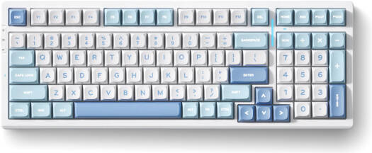 MCHOSE G98 Pro 98% Mechanical Gaming Keyboard, Flame Orange Switch, 1ms Ultra-Low Latency, Hot-Swappable, PBT Keycaps, N-Key Rollover, Tri-Mode Connectivity, 8000mAh, Blue | MC-G98S-2