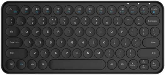 SEEKEN Type Wireless Keyboard, Quiet & Responsive Keys, Perfect Stroke Key System, Supports Up To 3 Devices, Ultra-Slim, Lightweight, ABS Material, Bluetooth, 250mAh Battery, Black | SKT-P1