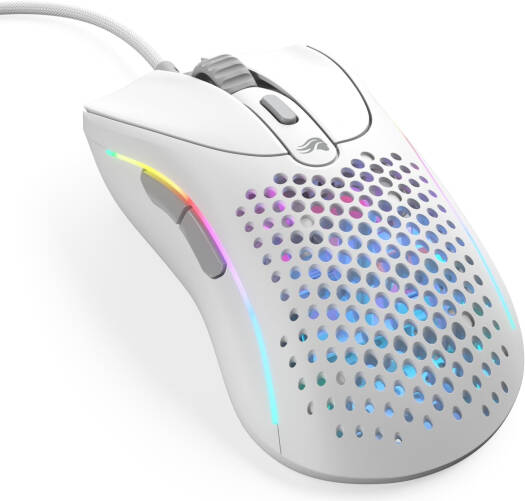 Glorious Model D 2 Wired Gaming Mouse, 26,000 DPI BAMF 2.0 Optical Sensor, Vibrant RGB Lighting, 6 Programmable Buttons, 80 Million Clicks, Matte White | GLO-MS-DV2-MW