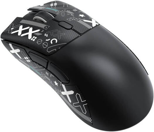 Attack Shark R1 Wireless Ergonomic Gaming Mouse, 18K DPI Tri Mode Lightweight Mouse, Bluetooth 2.4G Wired, Black | ASR1-BL