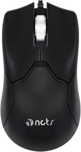 NCTS M8 Wired Mouse, 1000 DPI Resolution, 3 Button, Electro-Optic Induction with Red Light, USB Plug-and-Play Connectivity, USB Interface, Black | NCTS-M8