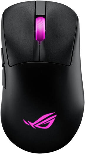 ASUS ROG Keris II Origin Gaming Mouse, 42K DPI AimPoint Pro Sensor, SpeedNova Wireless, Push-Fit Switch Sockets, 3-Zone RGB, 65g Ergonomic, 8000Hz, Hot-Swappable, Paracord, Black | 90MP04A0-BMUA00