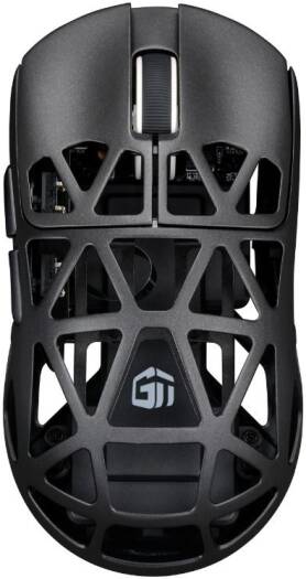 GamerTek Obsidian Wireless Gaming Mouse, PixArt PAW 3950 Optical Sensor, TTC Dustproof Gold 80M Switch, Up to 30000 DPI, Tri-Mode Connectivity, 1.8 m Paracord Cable, Black | 616985067169